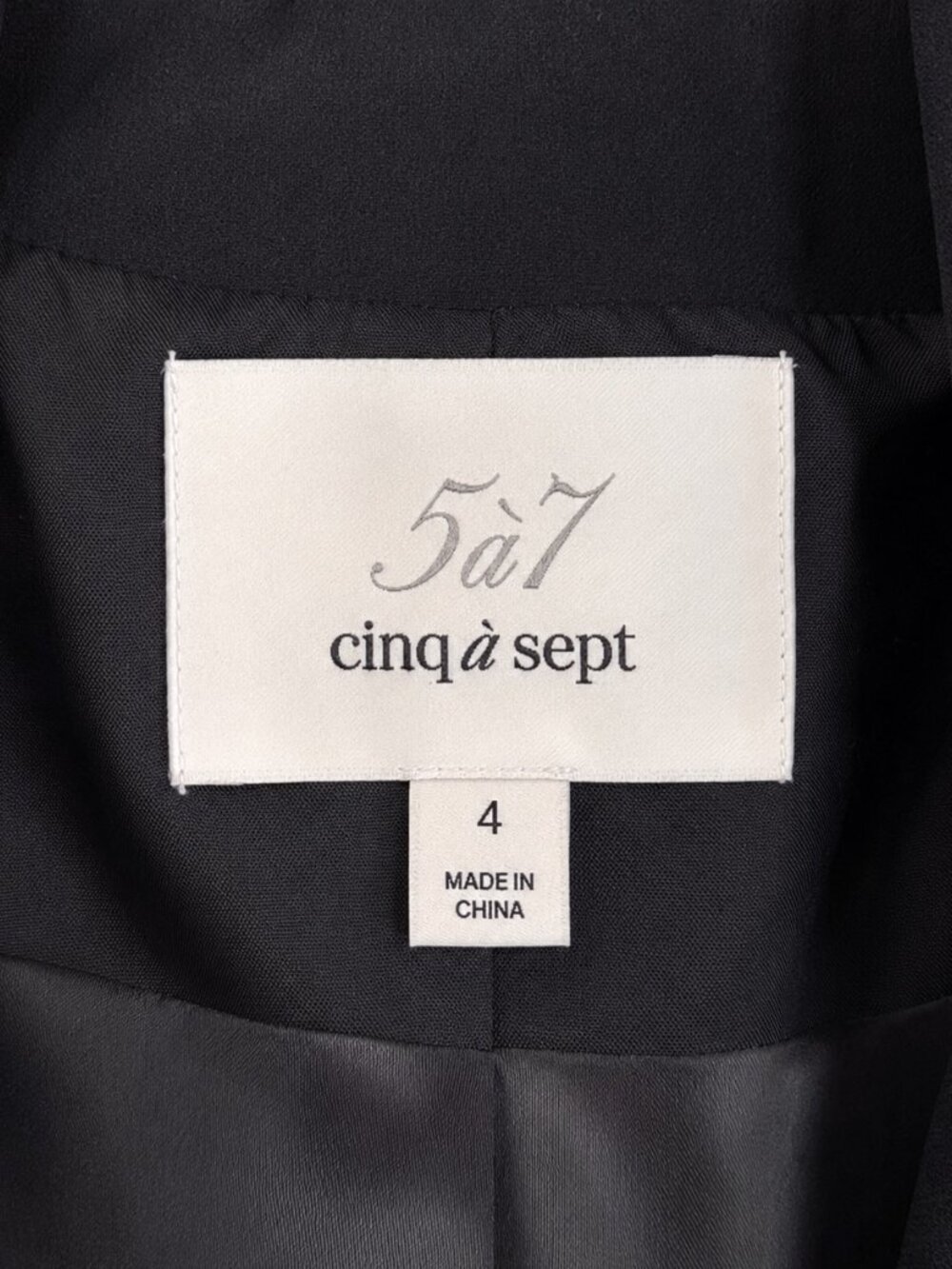 NWT Cinq à Sept Roxie Blazer Black Ivory Lace Crystal Brooch Size 4 - Picture 5 of 7